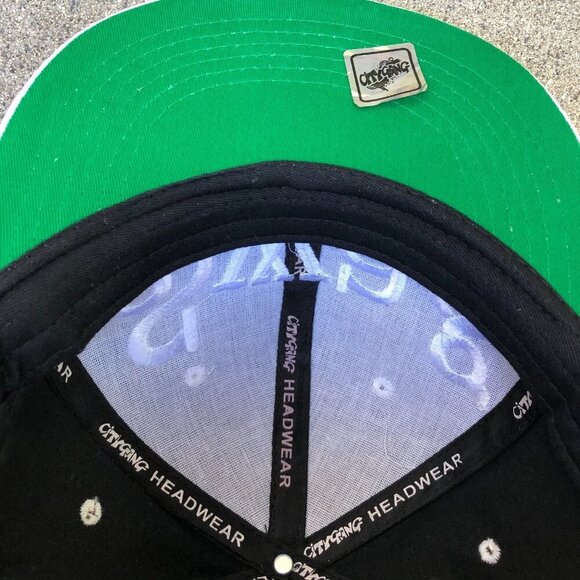 CITY GANG SWAG Embroidered Snapback Hat Men's Adjustable Cap Black One Size - Picture 3 of 6